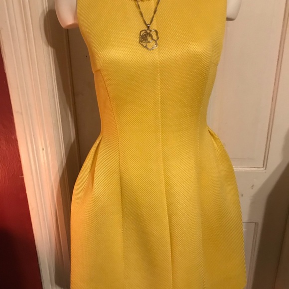 Calvin Klein casual yellow dress, size: 6 - Picture 11 of 17